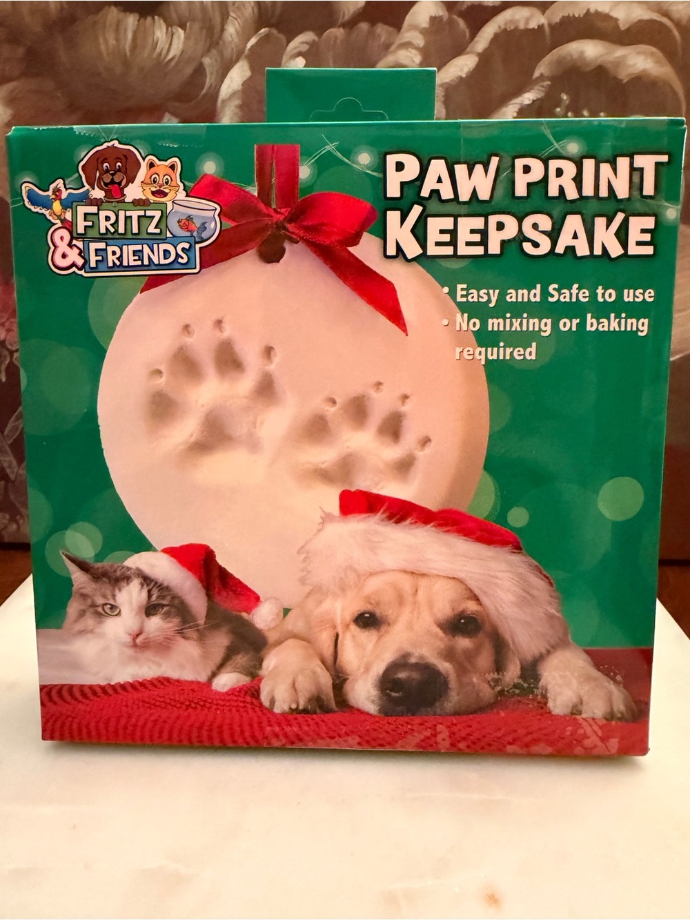Fritz & Friends Paw Print Keepsake Kit (Dog or Cat Print for Christmas) NIB
